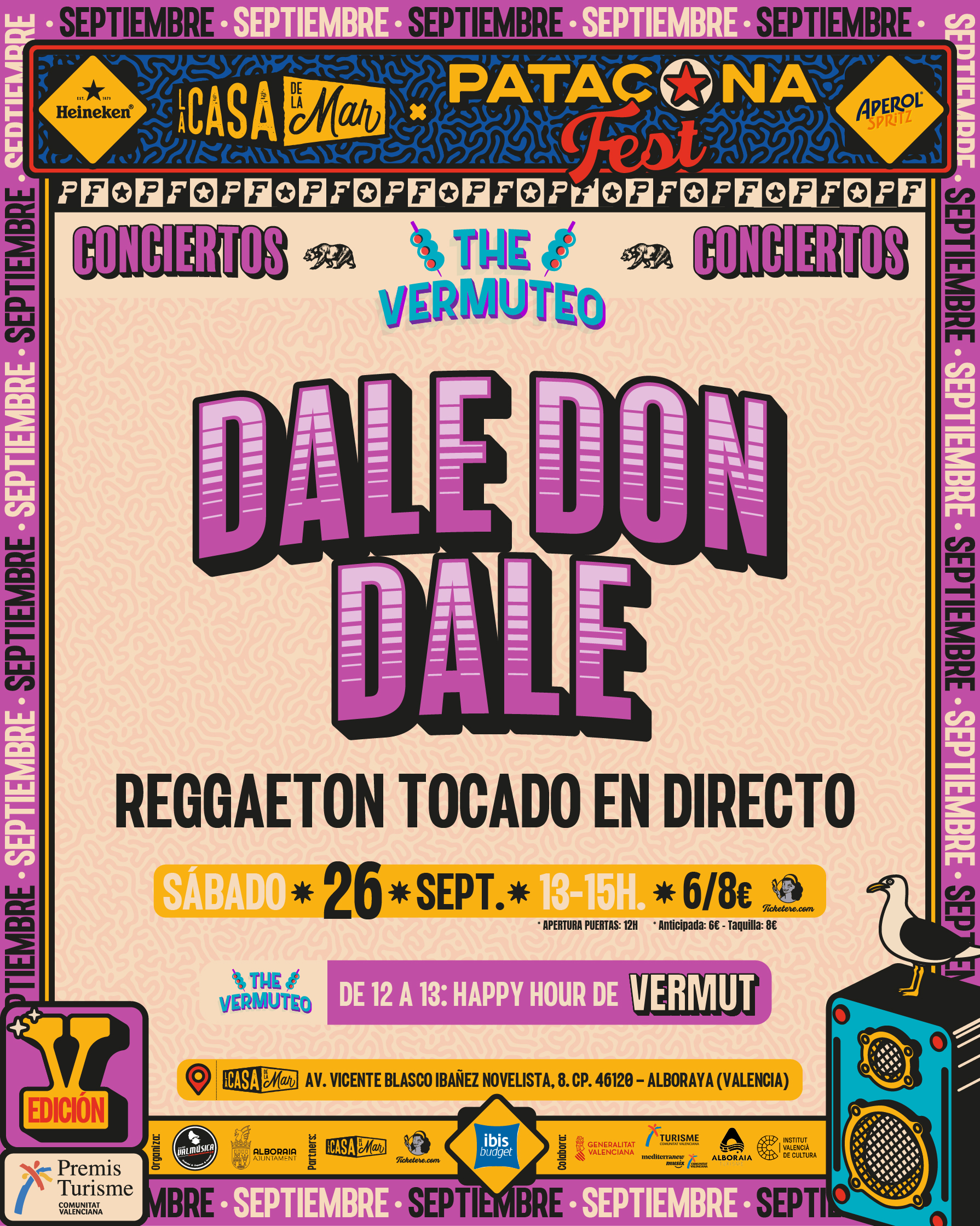 Cartel de REGGAETON TOCADO EN DIRECTO con DALE DON DALE