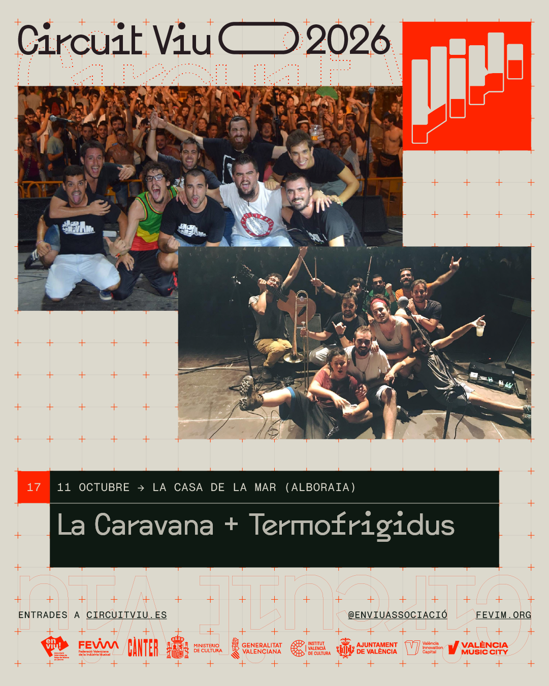 Cartel de LACARAVANA + TERMOFRIGIDUS - CIRCUIT VIU