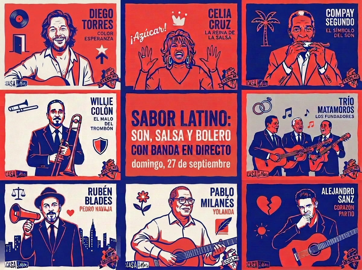 Cartel de SABOR LATINO: SON, SALSA Y BOLERO CON BANDA EN DIRECTO